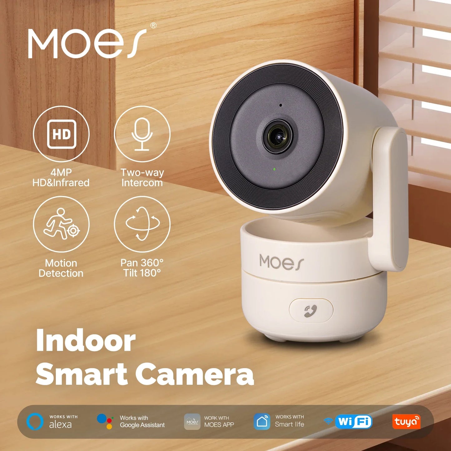 MOES 4MP Indoor/Home Wifi Camera